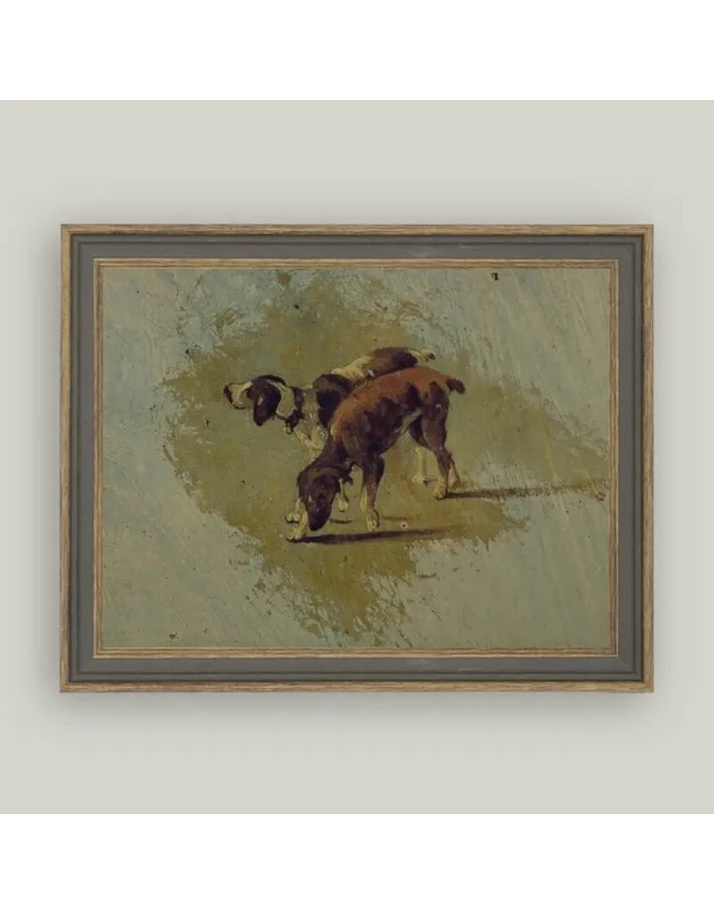 Petal Lane 9 x 7 Two Dogs