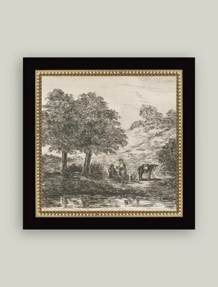 Petal Lane 5 x 5 Landscape with Family under Tree