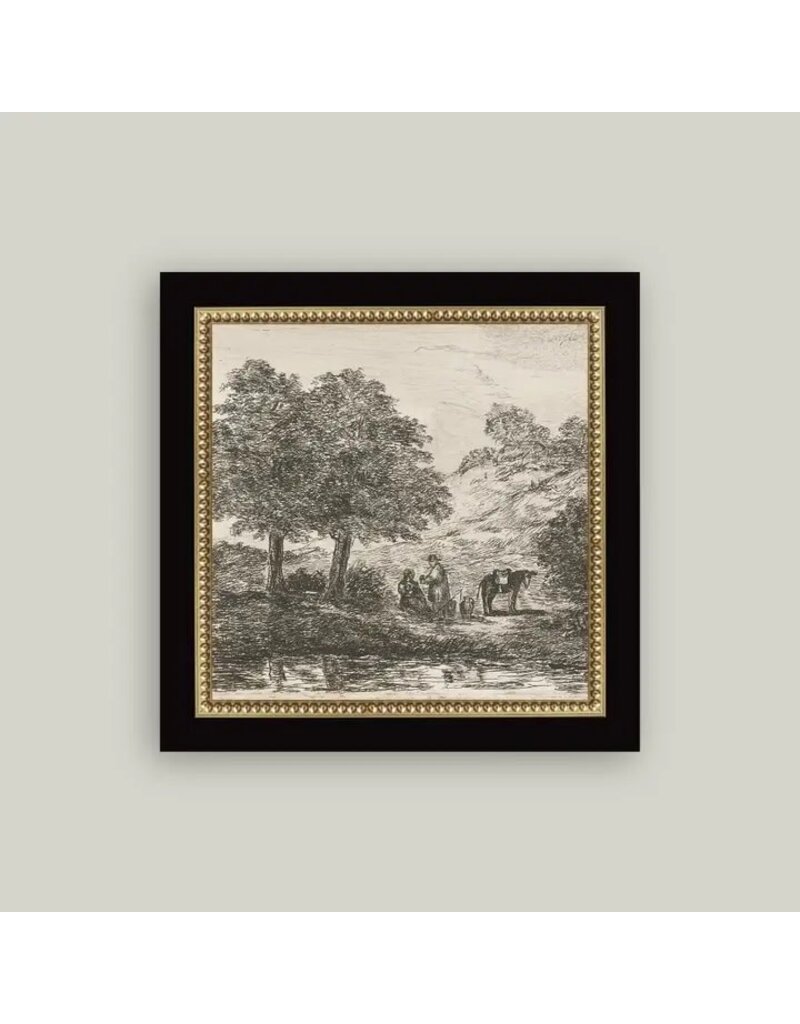 Petal Lane 5 x 5 Landscape with Family under Tree