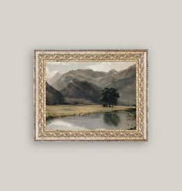 Petal Lane 10 x 8 River Mountainscape w/Antique Frame