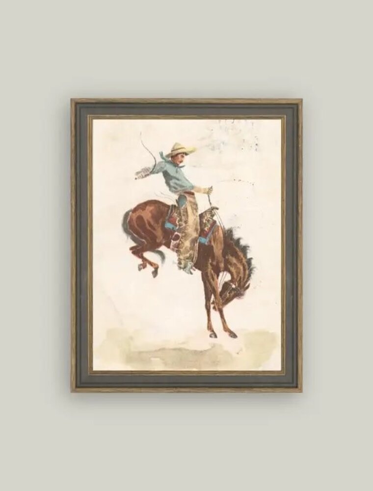 Petal Lane 7 x 9 Bucking Bronco w/Brown Frame