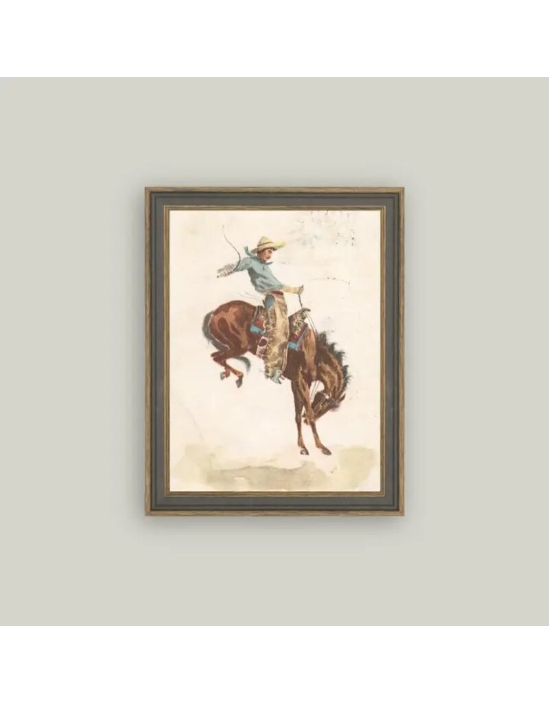Petal Lane 7 x 9 Bucking Bronco w/Brown Frame