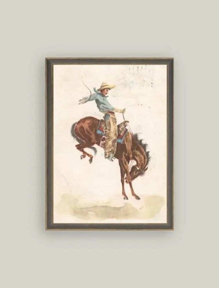 Petal Lane 11 x 15 Bucking Bronco w/Brown Frame
