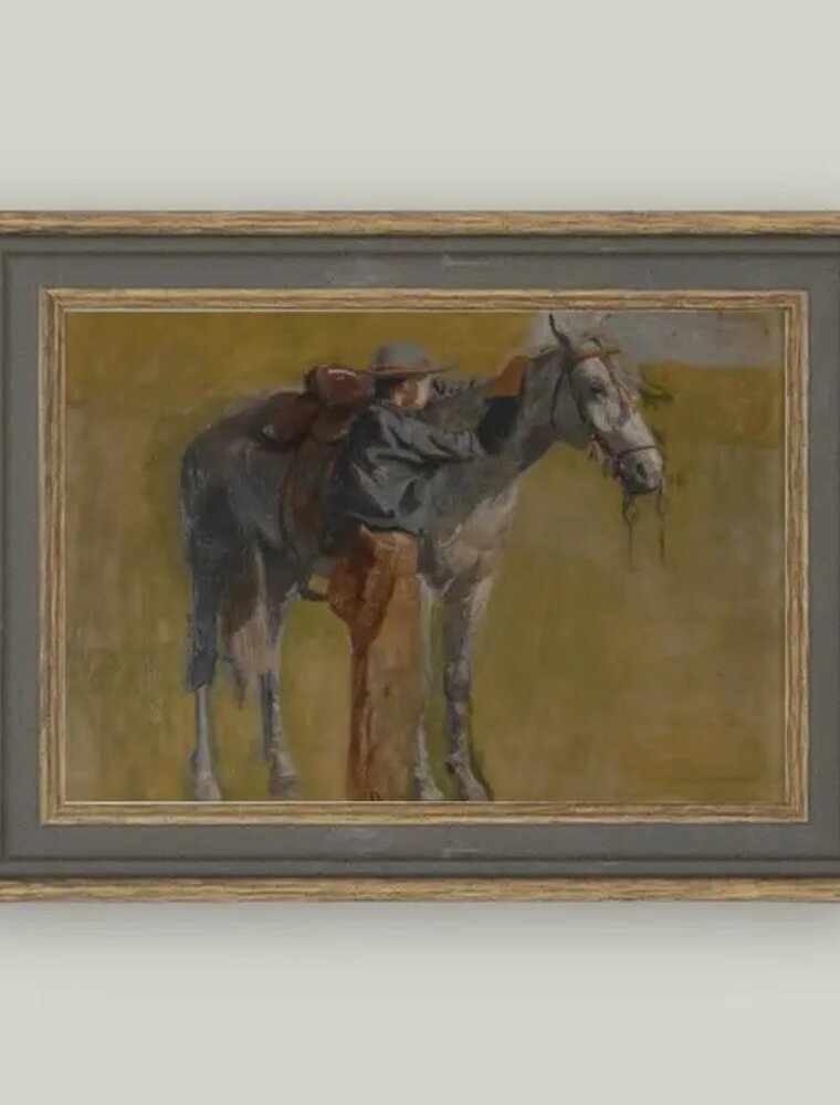 Petal Lane 6 x 4 Study for Cowboys w/Brown Frame