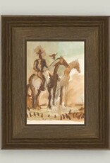 Petal Lane 5 x 7 Study of the Wathc w/Brown Frame