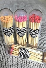 CJ Gift Goddess Pink, Orange & Red - 3" Matches in Cloche w/heart