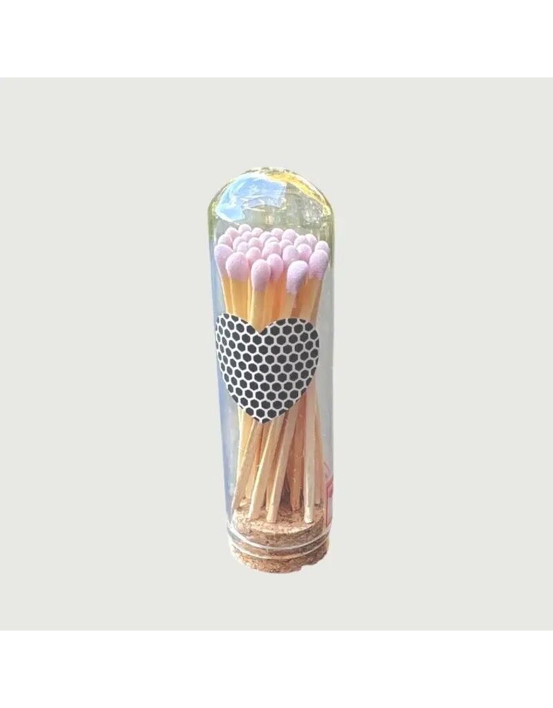 CJ Gift Goddess Pink Ballerina - 3" Matches in Cloche w/heart