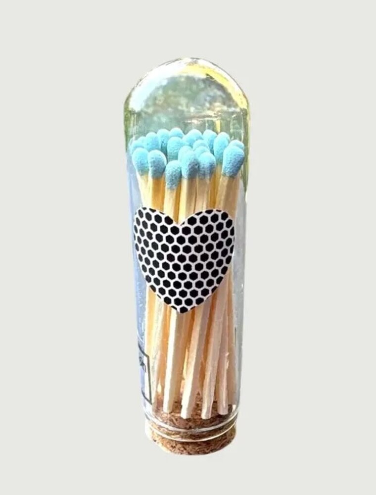 CJ Gift Goddess Birds Egg Blue - 3" Matches in Cloche w/heart
