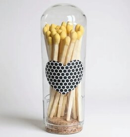 CJ Gift Goddess Lemon Yellow - 3" Matches in Cloche w/heart