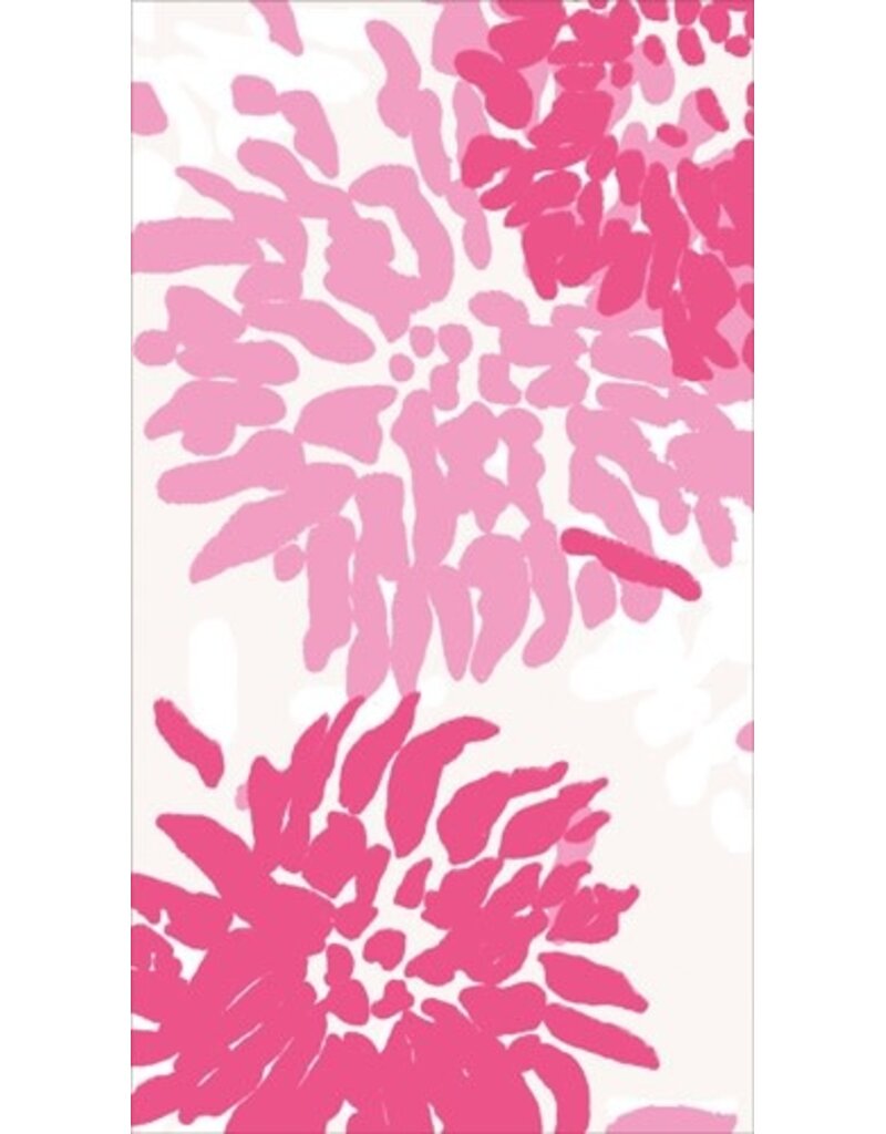 Caspari Guest Chrysanthemum Raspberry