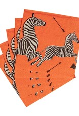 Caspari Cocktail Zebras Orange