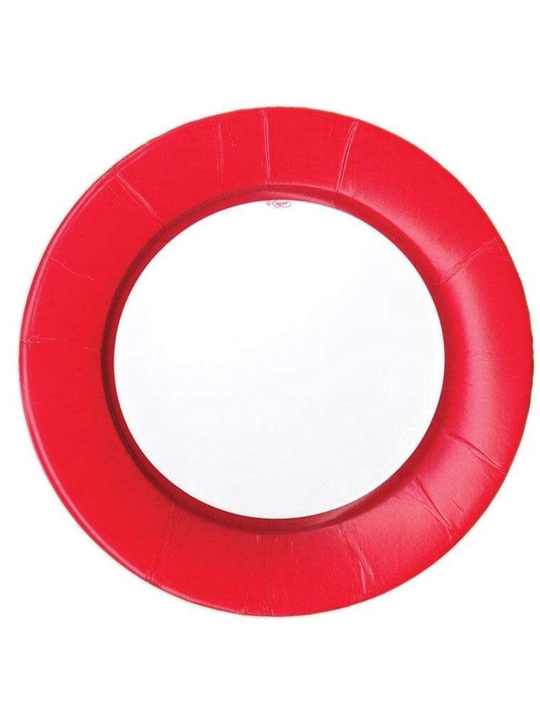 Caspari Salad/Dessert Linen Red Plates