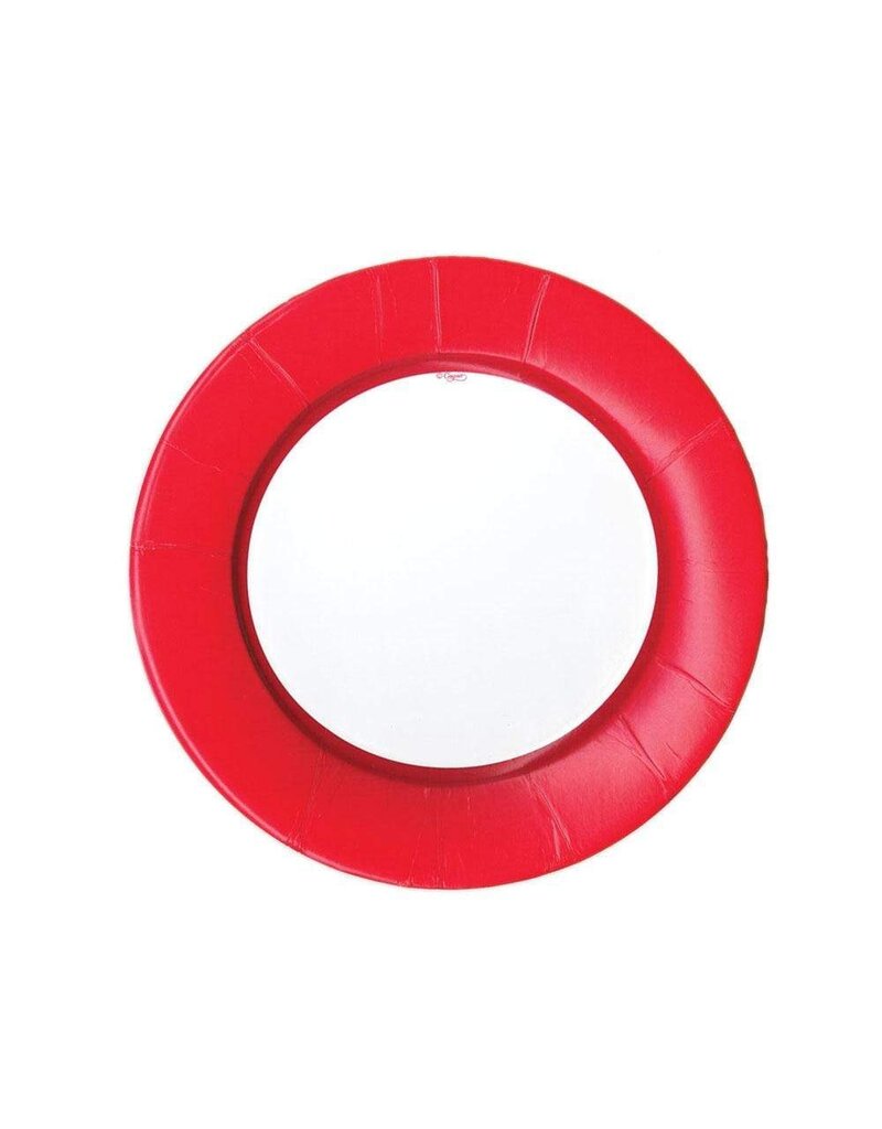 Caspari Salad/Dessert Linen Red Plates