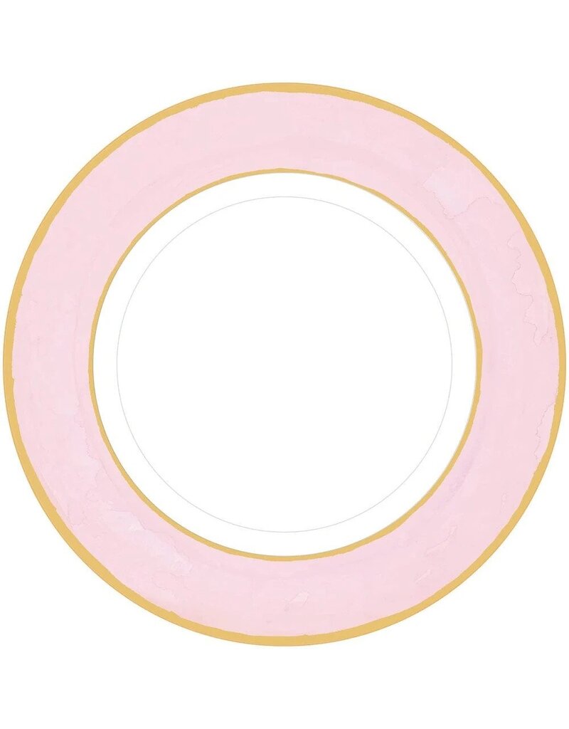 Caspari Dinner Watercolor Petal Pink Plates