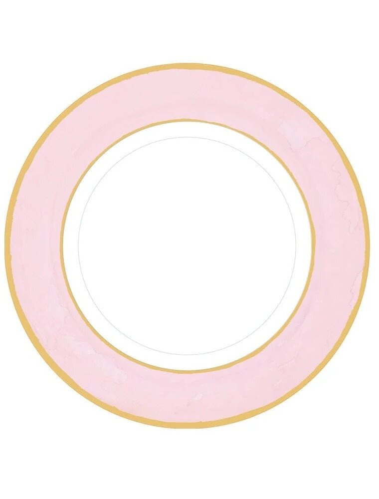 Caspari Salad/Dessert Watercolor Petal Pink Plates