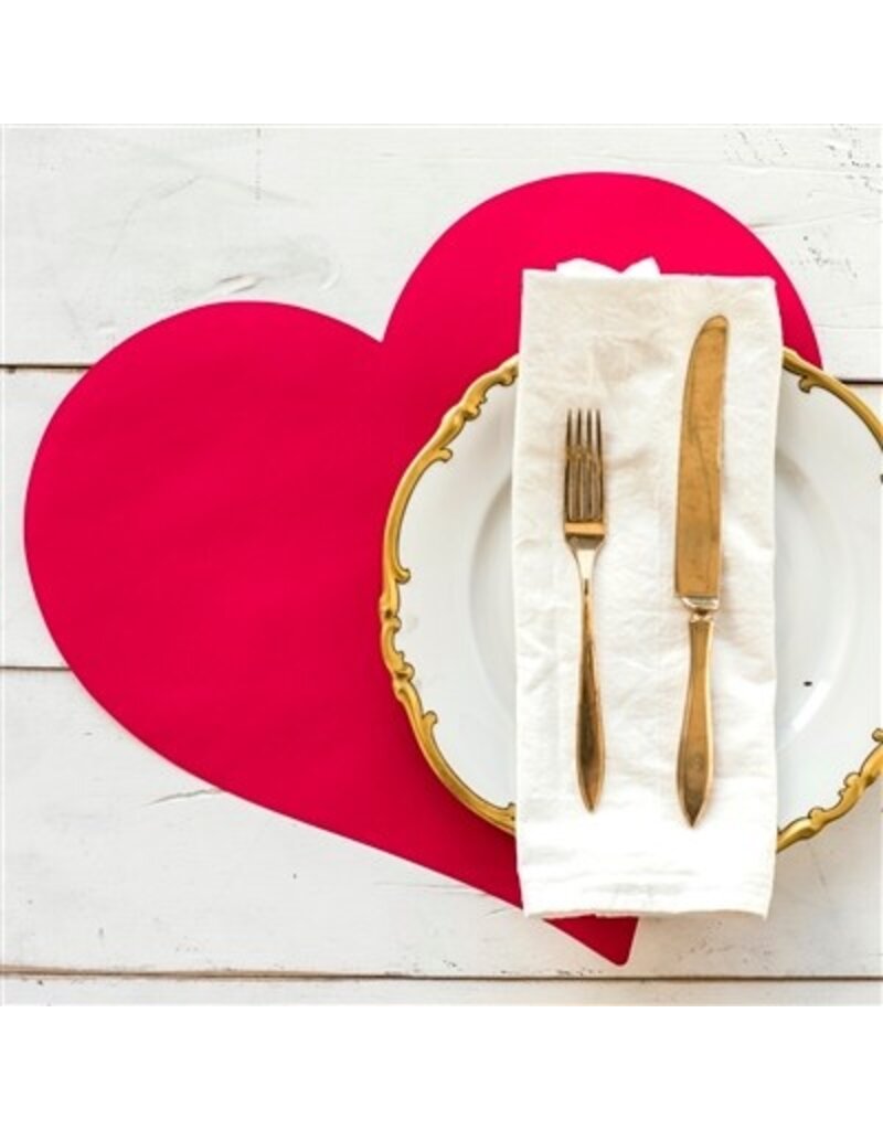 Hester & Cook Red Heart Placemats - 12 Sheets