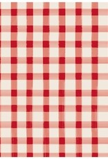 Hester & Cook Red Painted Check Cocktail Napkin - 12 Ea