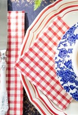 Hester & Cook Red Painted Check Cocktail Napkin - 12 Ea