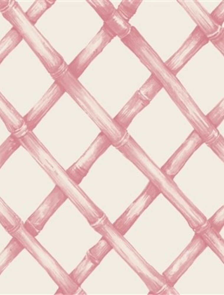 Hester & Cook Pink Lattice Cocktail Napkin - 12 Ea