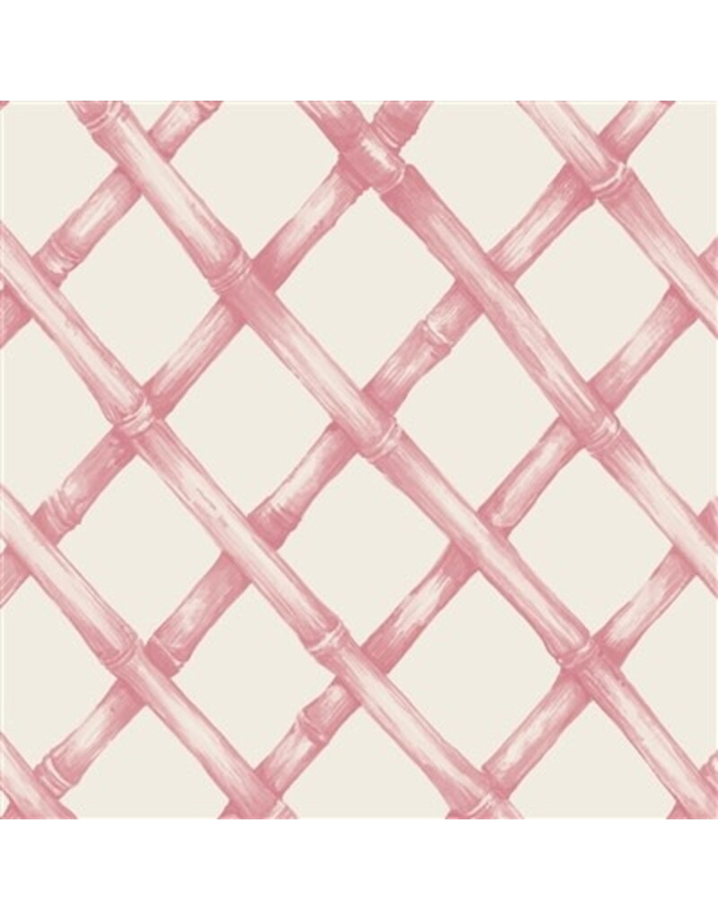 Hester & Cook Pink Lattice Cocktail Napkin - 12 Ea