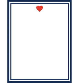 WH Hostess Social Stationery 4x5 Heart Notepad