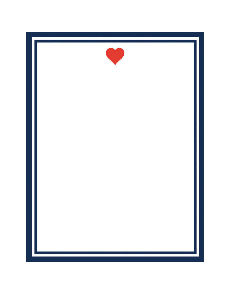 WH Hostess Social Stationery 4x5 Heart Notepad