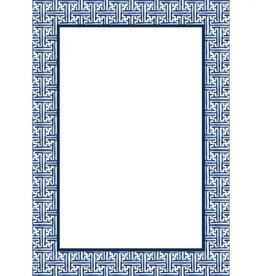 WH Hostess Social Stationery 5x7 Navy Basketweave Notepad