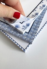 WH Hostess Social Stationery 5x7 Navy Basketweave Notepad