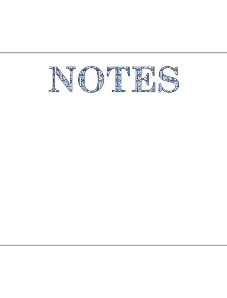 WH Hostess Social Stationery 8.5x5.5 Navy Basketweave NOTES Slab Notepad