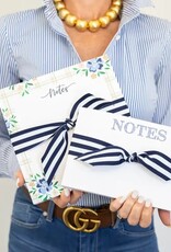 WH Hostess Social Stationery 8.5x5.5 Navy Basketweave NOTES Slab Notepad