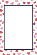 WH Hostess Social Stationery 5x7 Watercolor Hearts Notepad