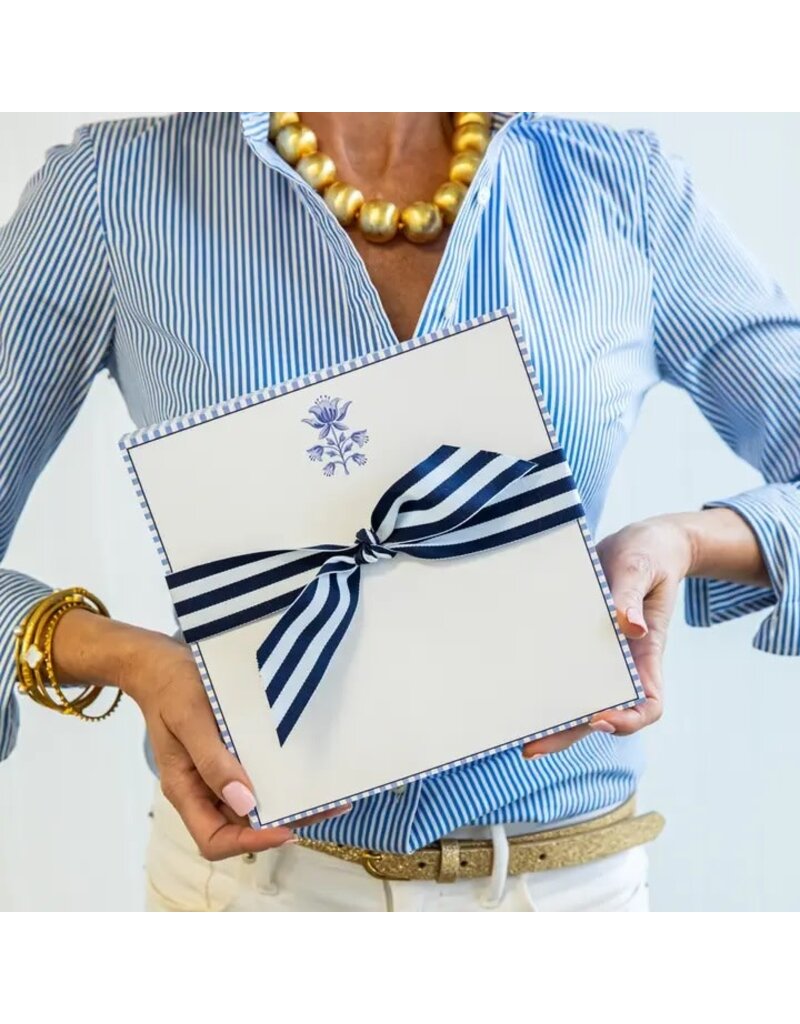 WH Hostess Social Stationery 8.5x8.5 Tulip Block Print Slab Notepad