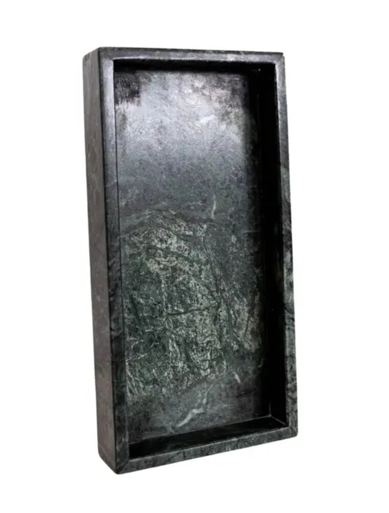 Luxe B Co Hand Cut Green Marble Tray