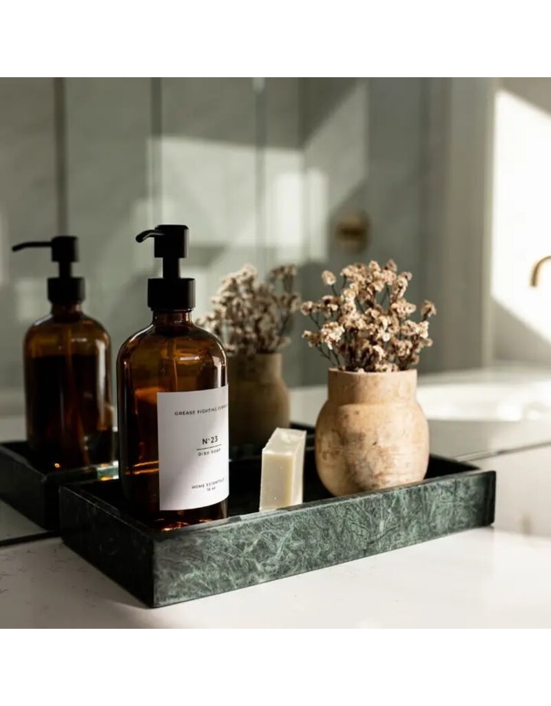 Luxe B Co Hand Cut Green Marble Tray