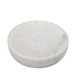 Luxe B Co White Marble Soap & Brush Holder