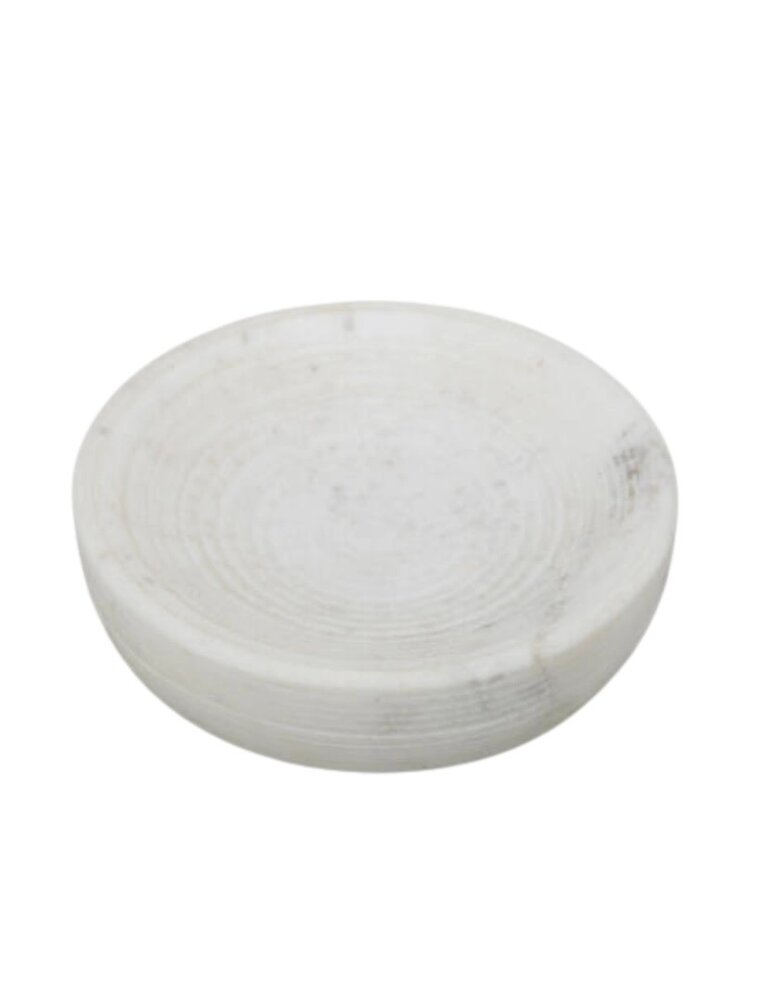 Luxe B Co White Marble Soap & Brush Holder