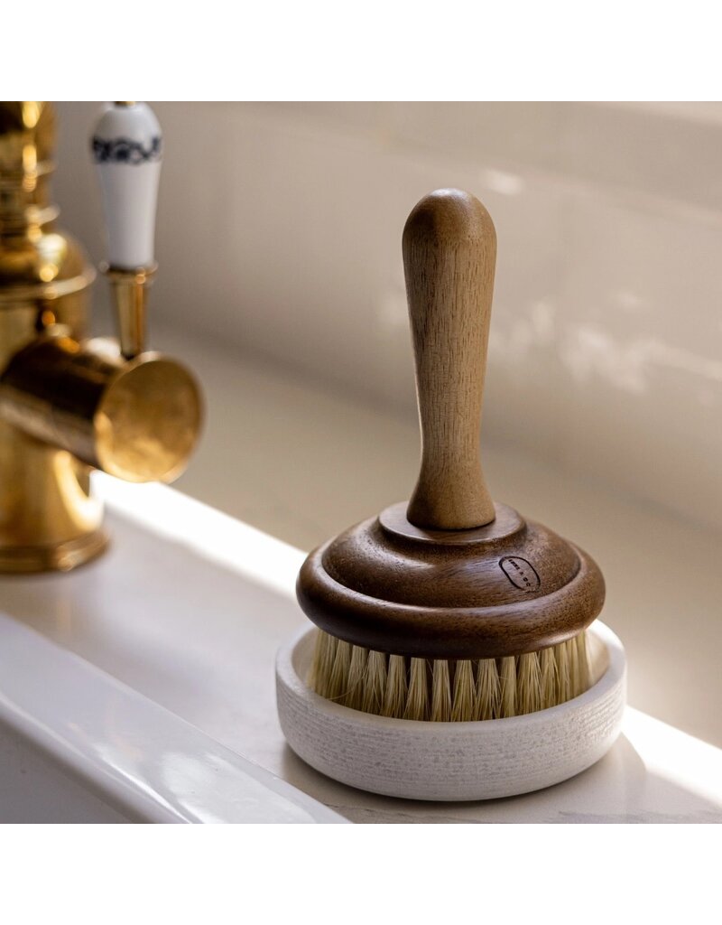 Luxe B Co White Marble Soap & Brush Holder