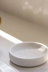 Luxe B Co White Marble Soap & Brush Holder