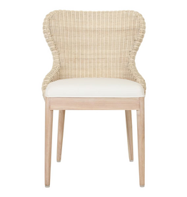 Jeffan Waverly Rattan Wing Back Dining Chair