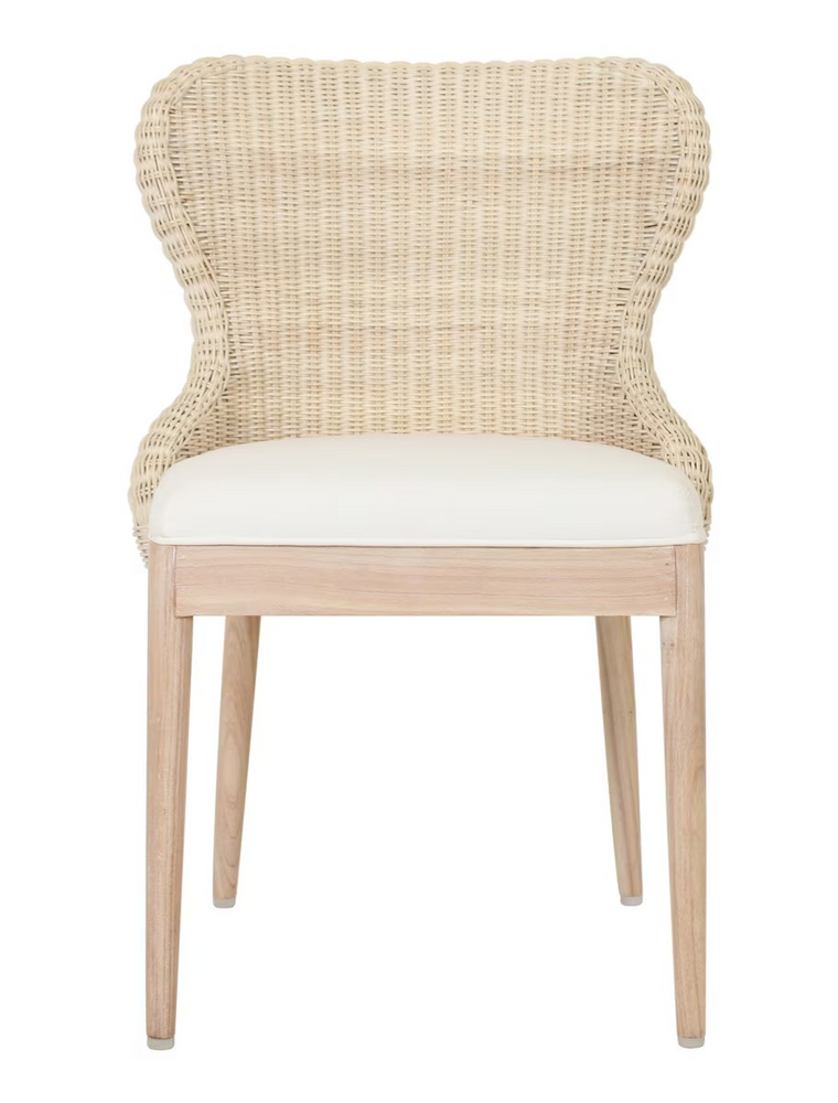 Jeffan Waverly Rattan Wing Back Dining Chair