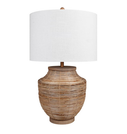 Jeffan Halcyon Rattan Vase Lamp