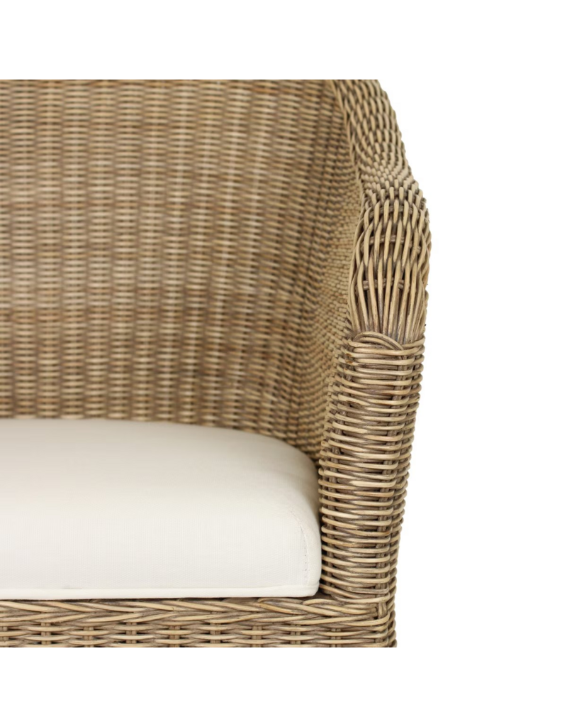 Jeffan Antique Natural Eloise Rattan Arm Chair