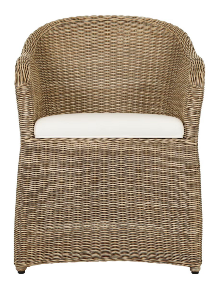 Jeffan Antique Natural Eloise Rattan Arm Chair