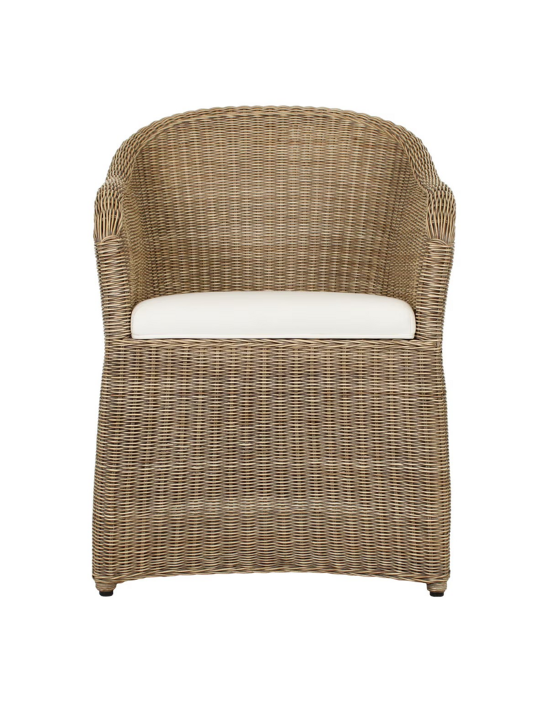 Jeffan Antique Natural Eloise Rattan Arm Chair