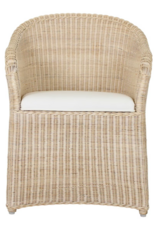Jeffan Whitewash Eloise Rattan Armchair