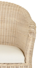 Jeffan Whitewash Eloise Rattan Armchair