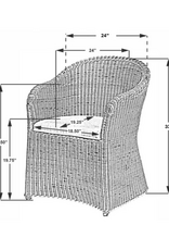 Jeffan Whitewash Eloise Rattan Armchair