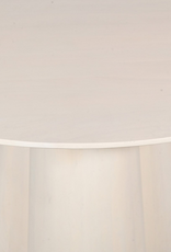 Jeffan 48" Round Clover Dining Table Whitewash