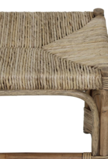 Jeffan Baylin Rattan Bench w/Banana Leaf Seat