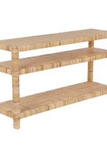 Jeffan 55" Palma Rattan Wrapped Console Table